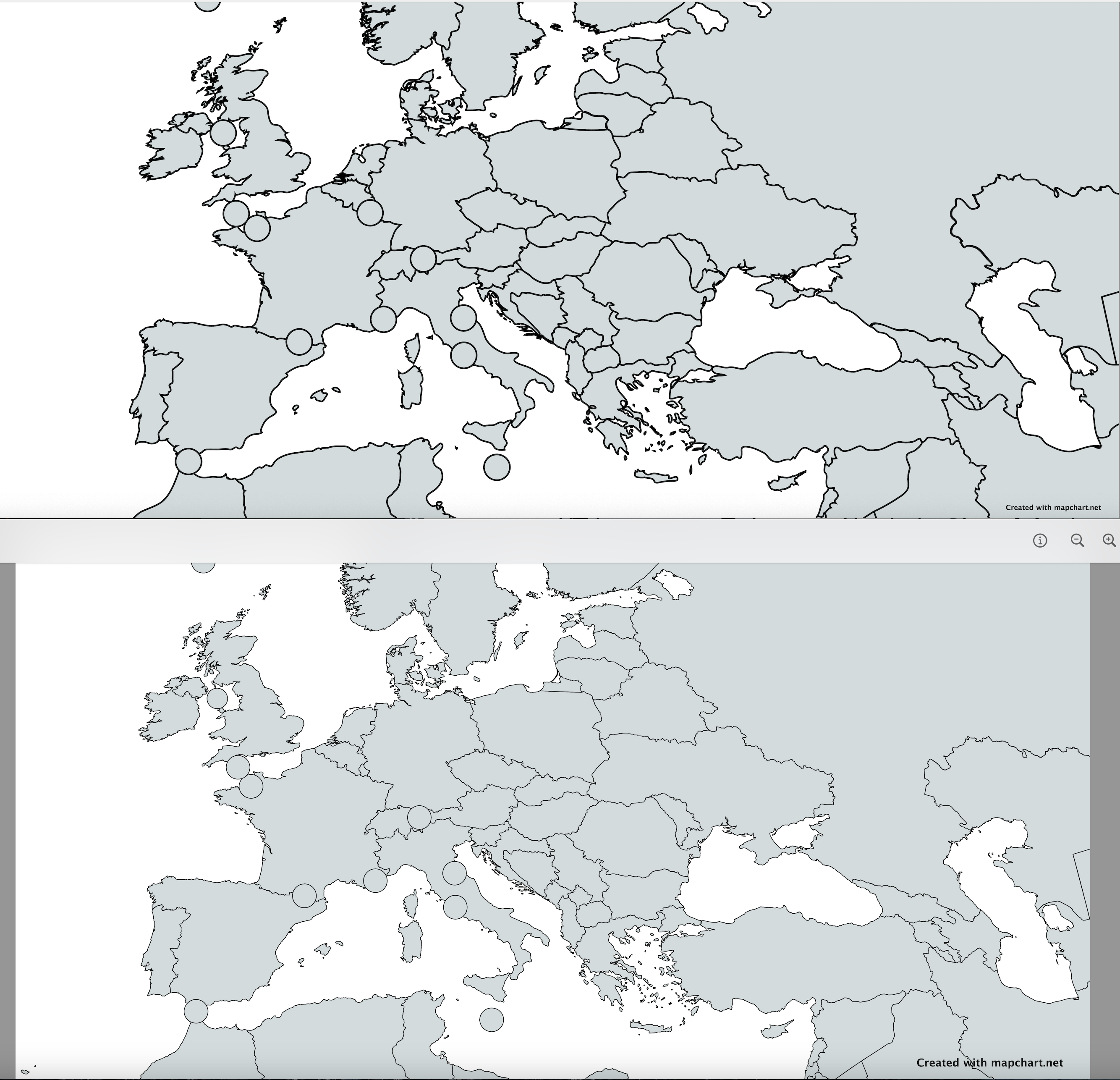 Comparing the world map with microstates changes.