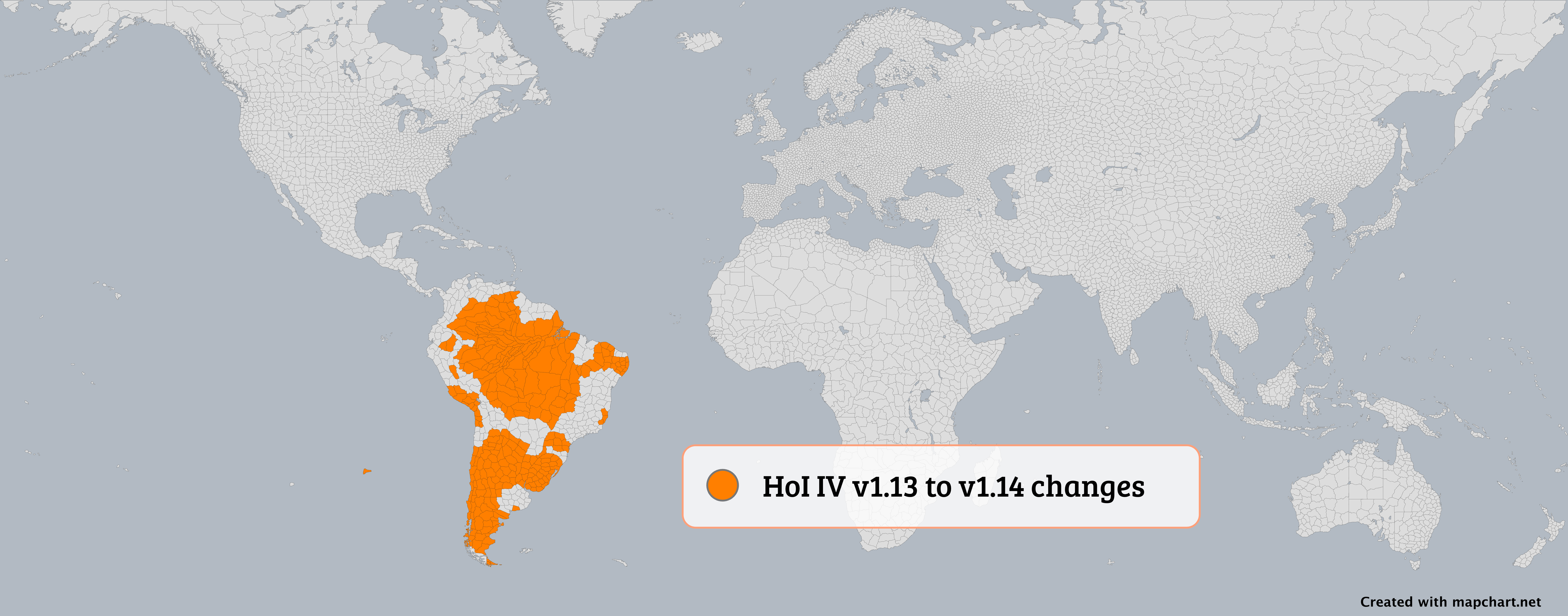 All the changes for the Hearts of Iron IV provinces map in version 1.14.