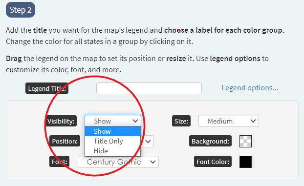 disabling legend or showing its title only