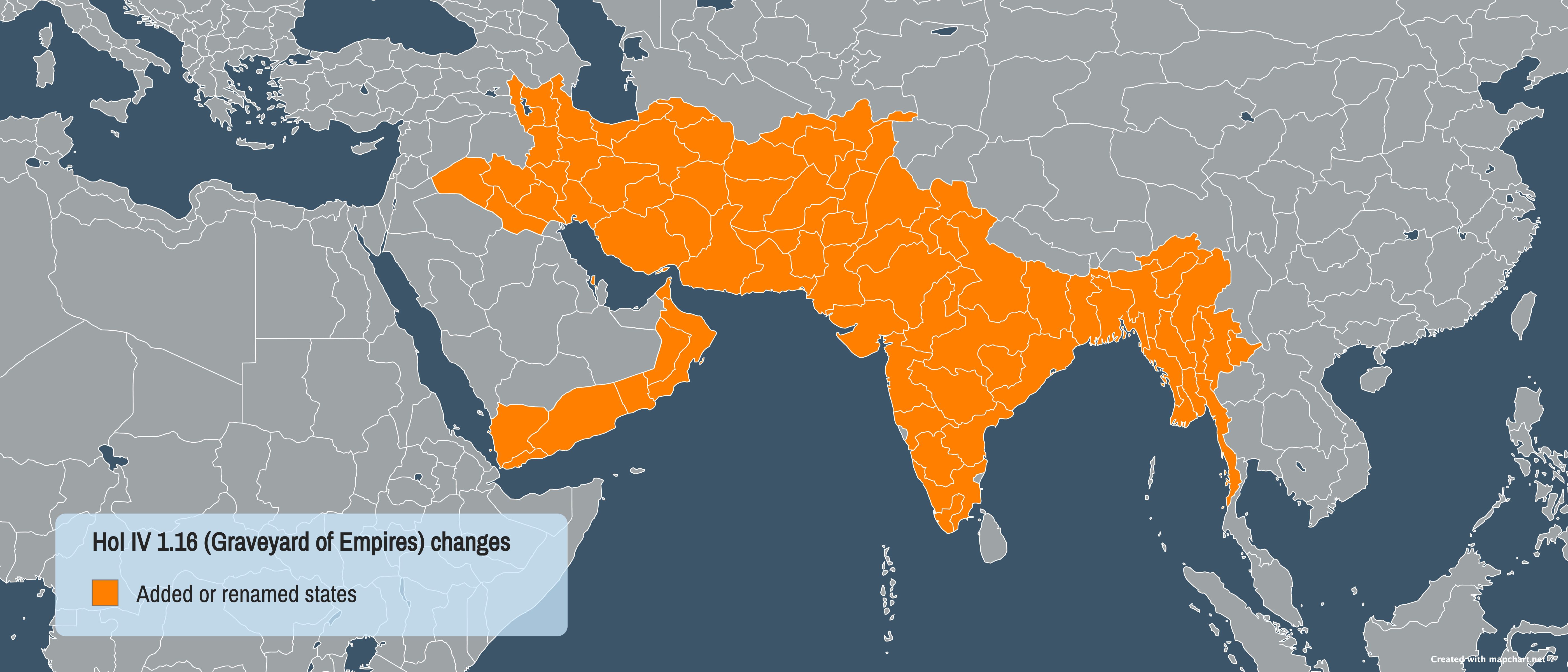 All the changes for the Hearts of Iron IV provinces map in version 1.16.